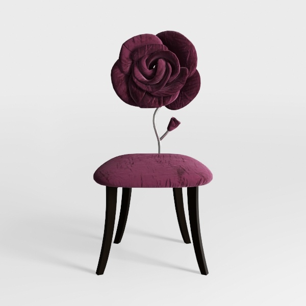 KONTE.DESIGN Set di 4 Poltroncine LINZEY in Velluto Rosa