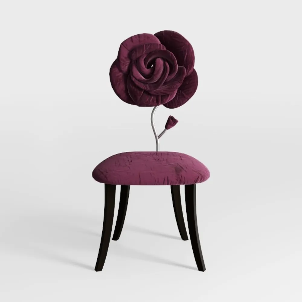 KONTE.DESIGN Set di 4 Poltroncine LINZEY in Velluto Rosa