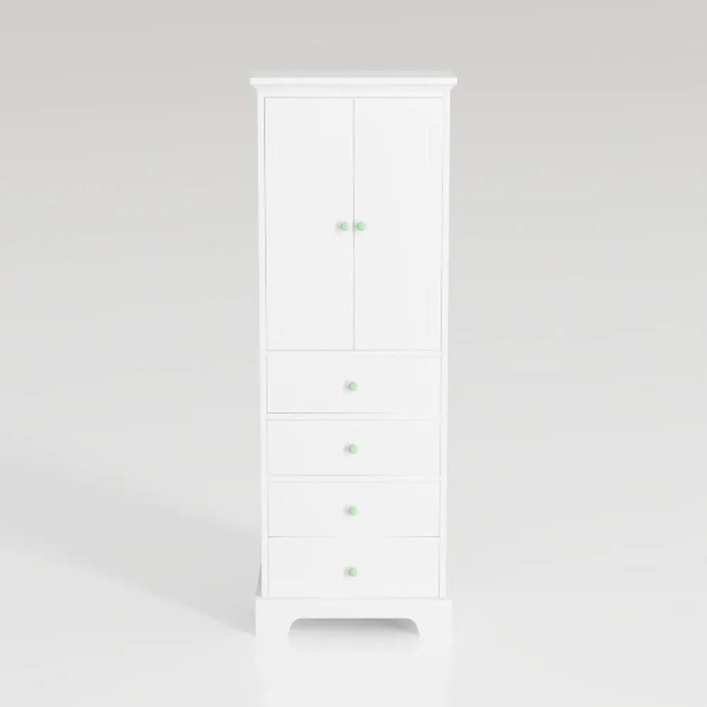 White Pantry Cabinet with Drawer, 75 Inch Tall