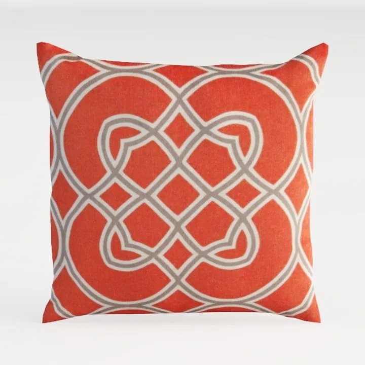 Modern Geometric Pattern Linen Throw Pillow 3D Model