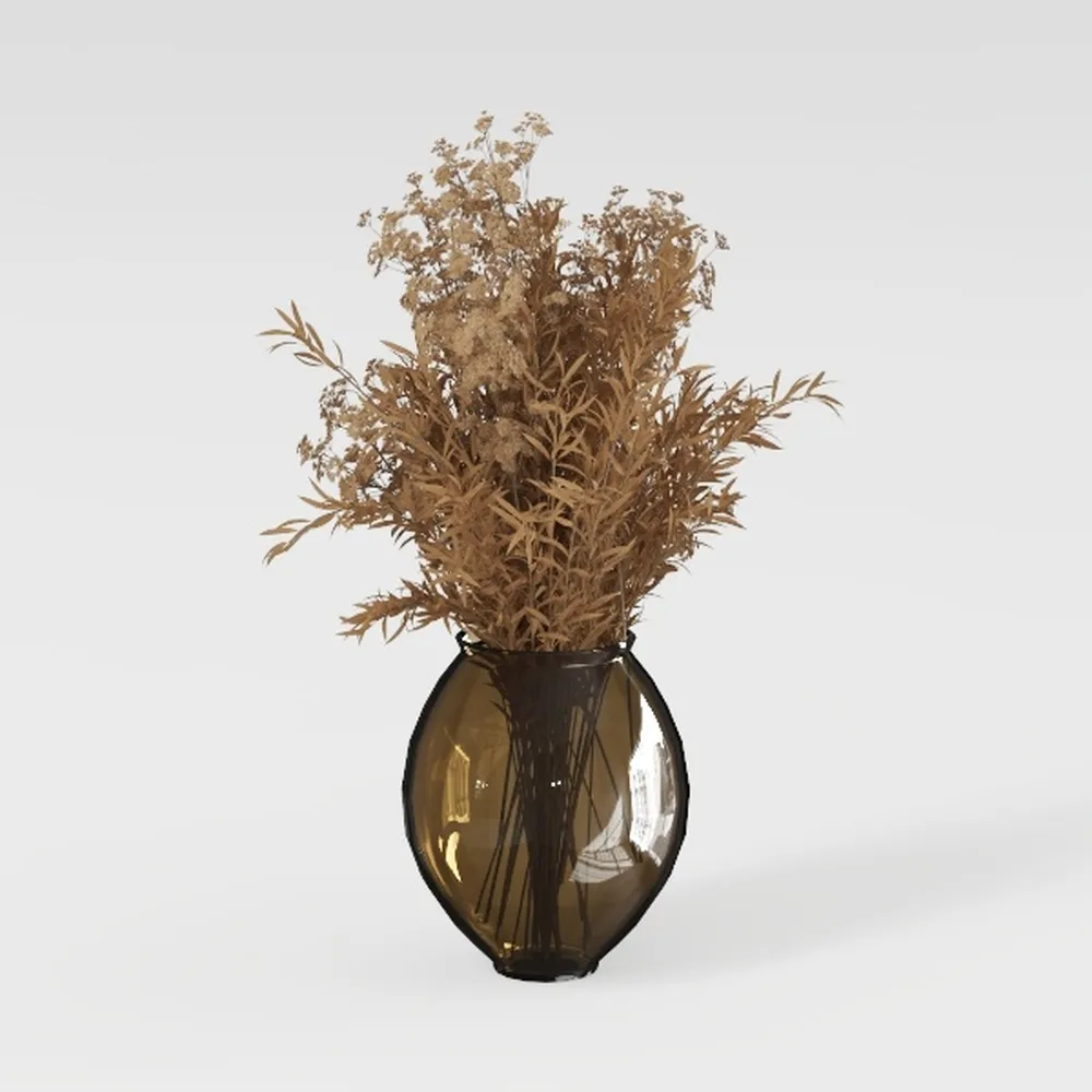 Ceramic Vase Set of 3,Brown Modern Farmhouse