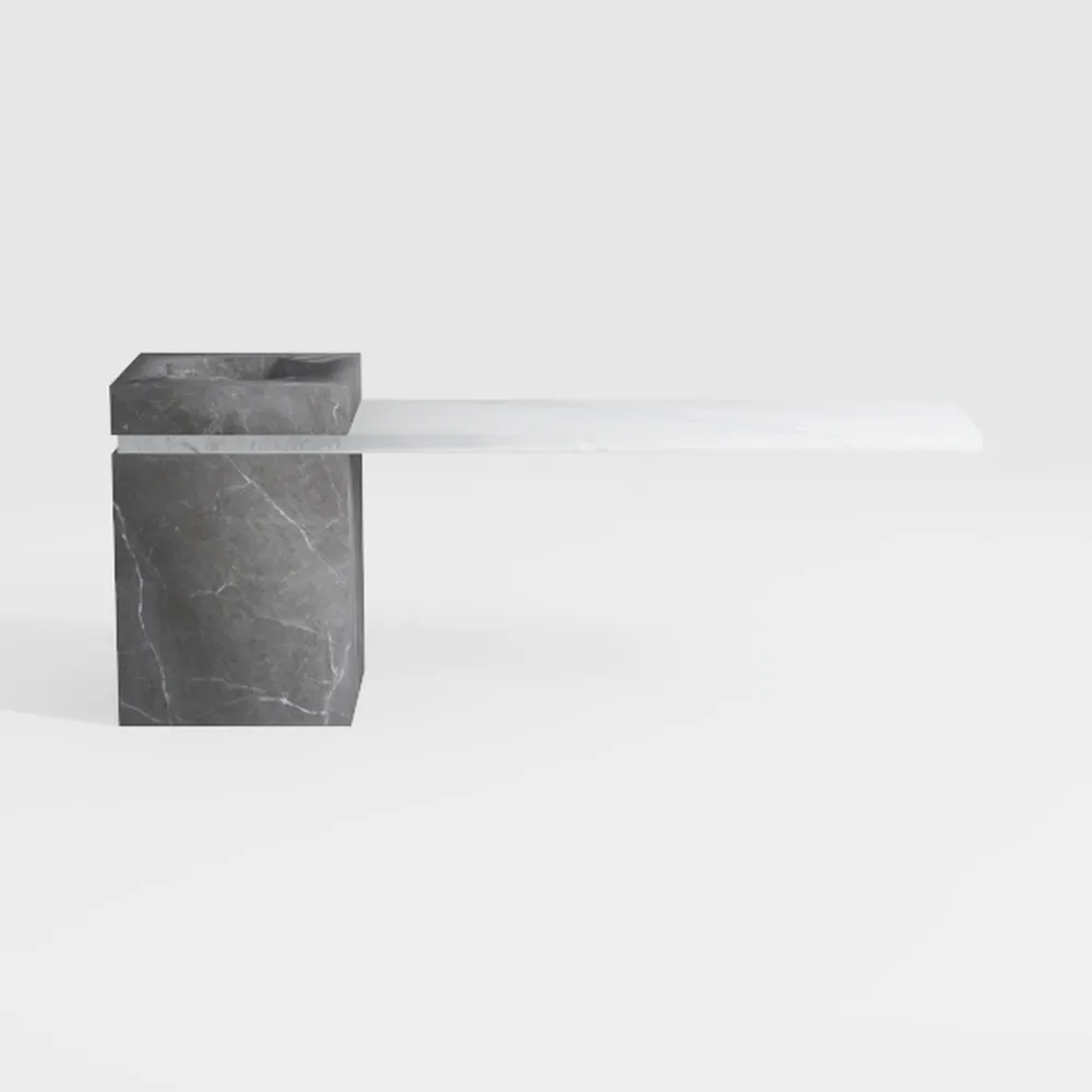 Designs2Go 42 in. Rectangle White Faux Marble Part