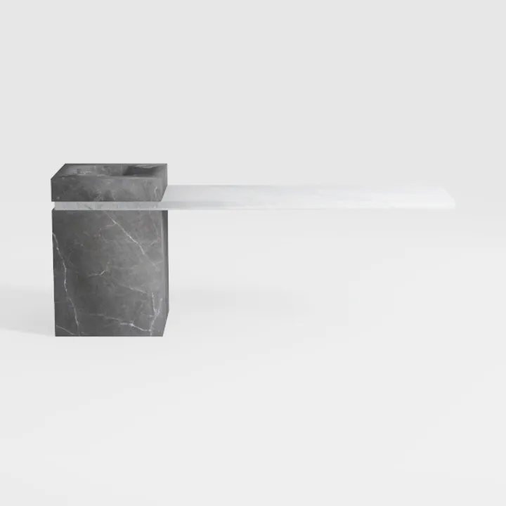 Designs2Go 42 in. Rectangle White Faux Marble Part