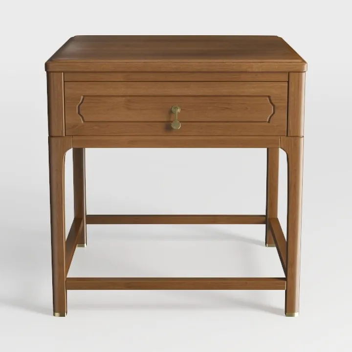 Minimalist Solid Wood Single Drawer Side Table End Table 3D Model