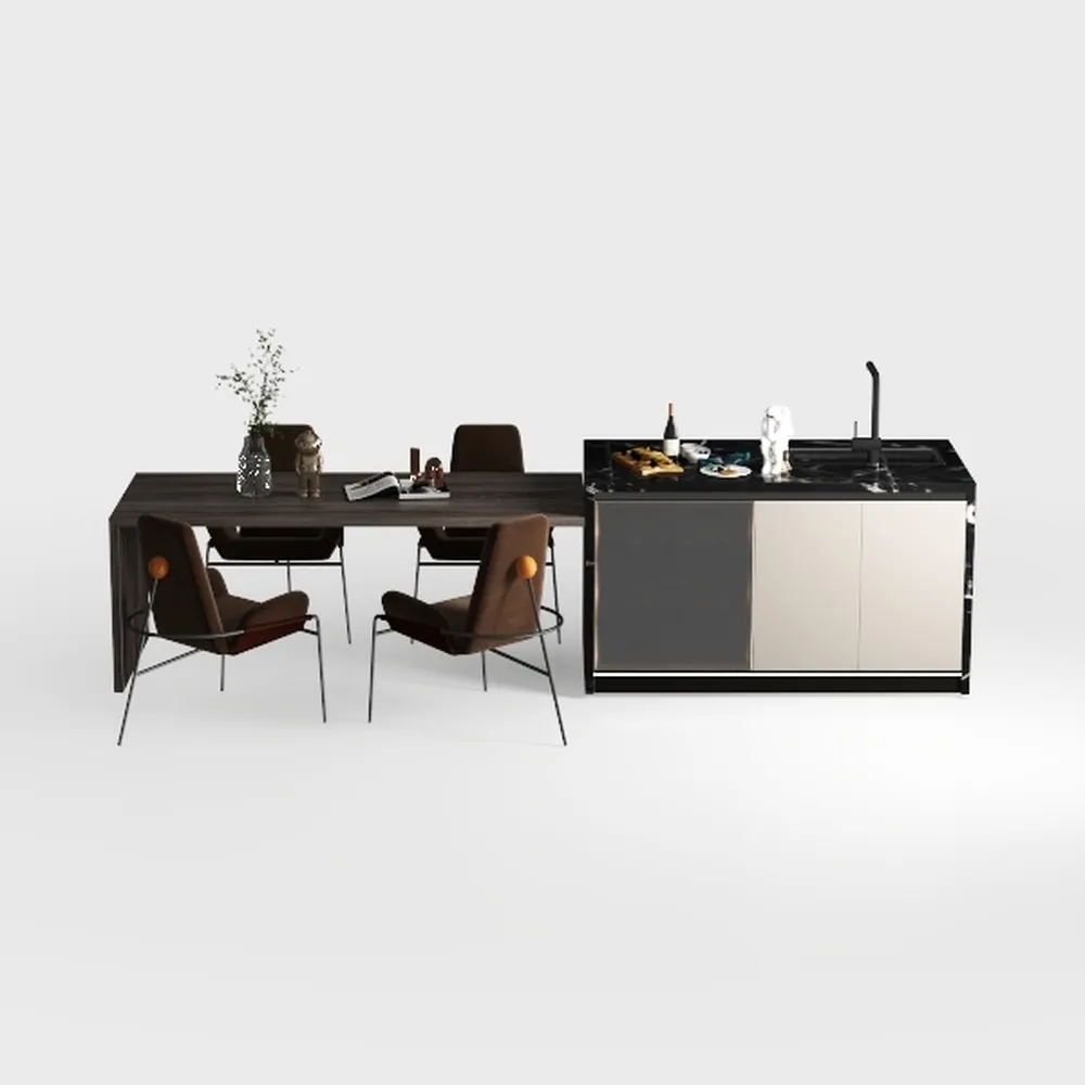 Generico Elegante Set di Tavolo e sedie da Bar - Robusto Mobile da Pranzo con Struttura in Metallo per Cucina, Soggiorno e Sala da Pranzo - Tavolo da Bar Compatto con sedie (47,5 x 20 x 41,5 Pollici)