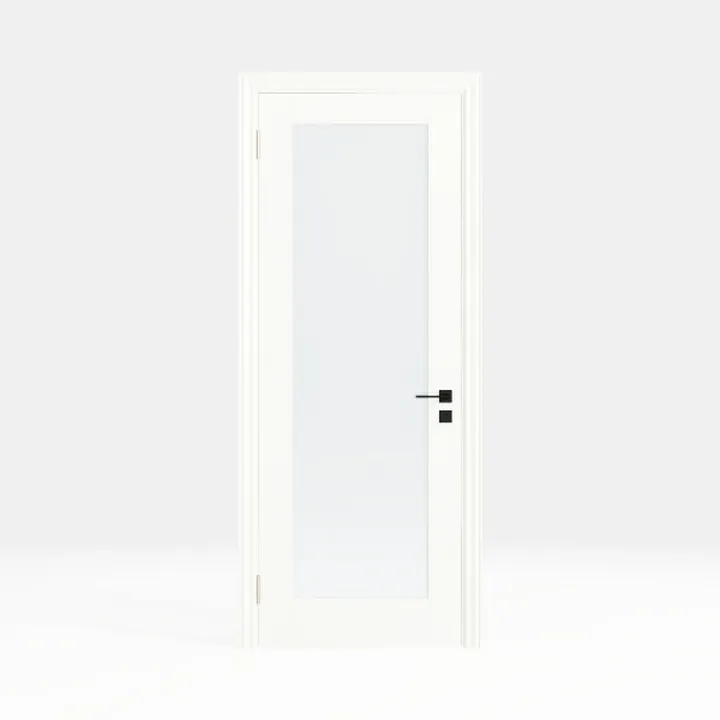 French Door, 30" x 80", Half-Lite Frosted Glass, 