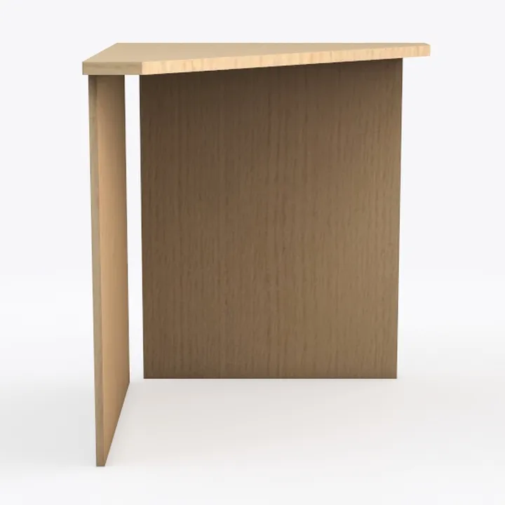 Oak Desk Angled Inner Corner 