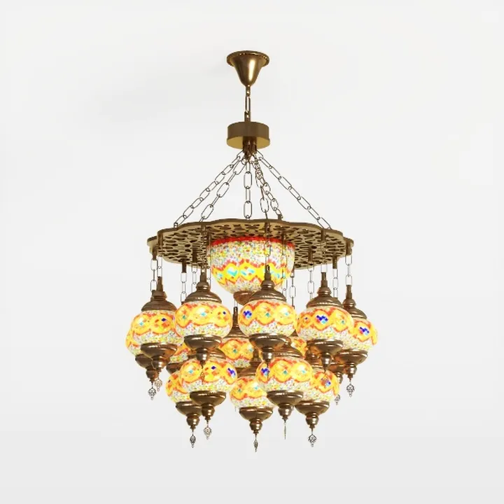 WUZUPS Crystal Chandelier Flushmount Ceiling Light