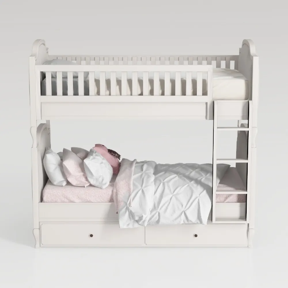 Angel Line Brandon Twin Over Twin Bunk Bed, White