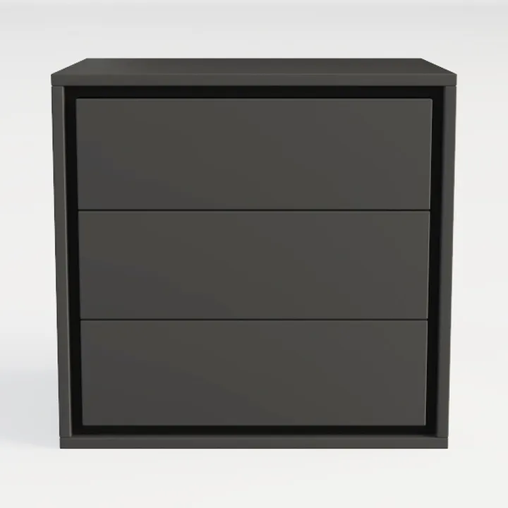 LED Night Stand, Tempered Glass Countertop Side