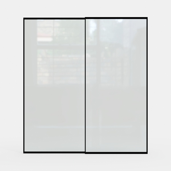glass double door