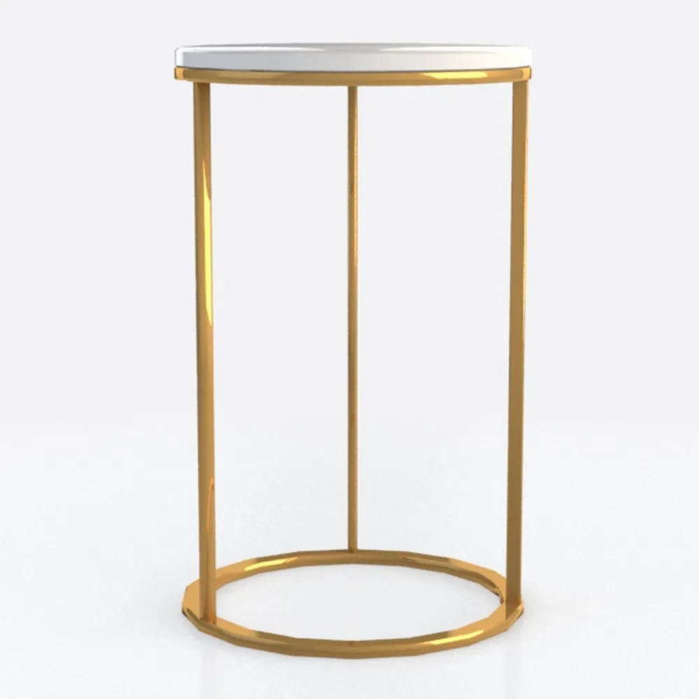 GOFLAME Round End Table Set of 2, Modern with