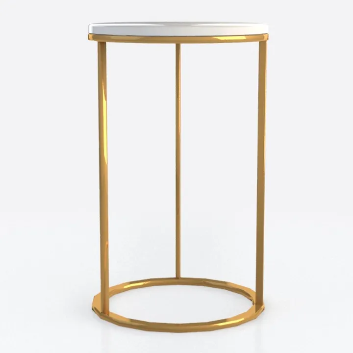 GOFLAME Round End Table Set of 2, Modern with