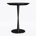 Flamaker Round Bistro Pub Table 1 Pack Modern Left 45 Degree View