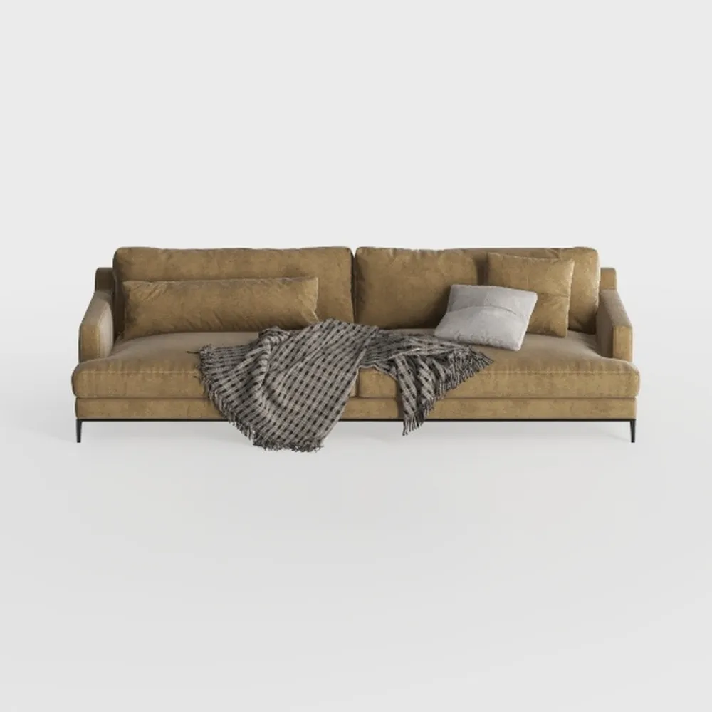 TCMILA Modular 3-Seater Sofa Couch with Deep Seat