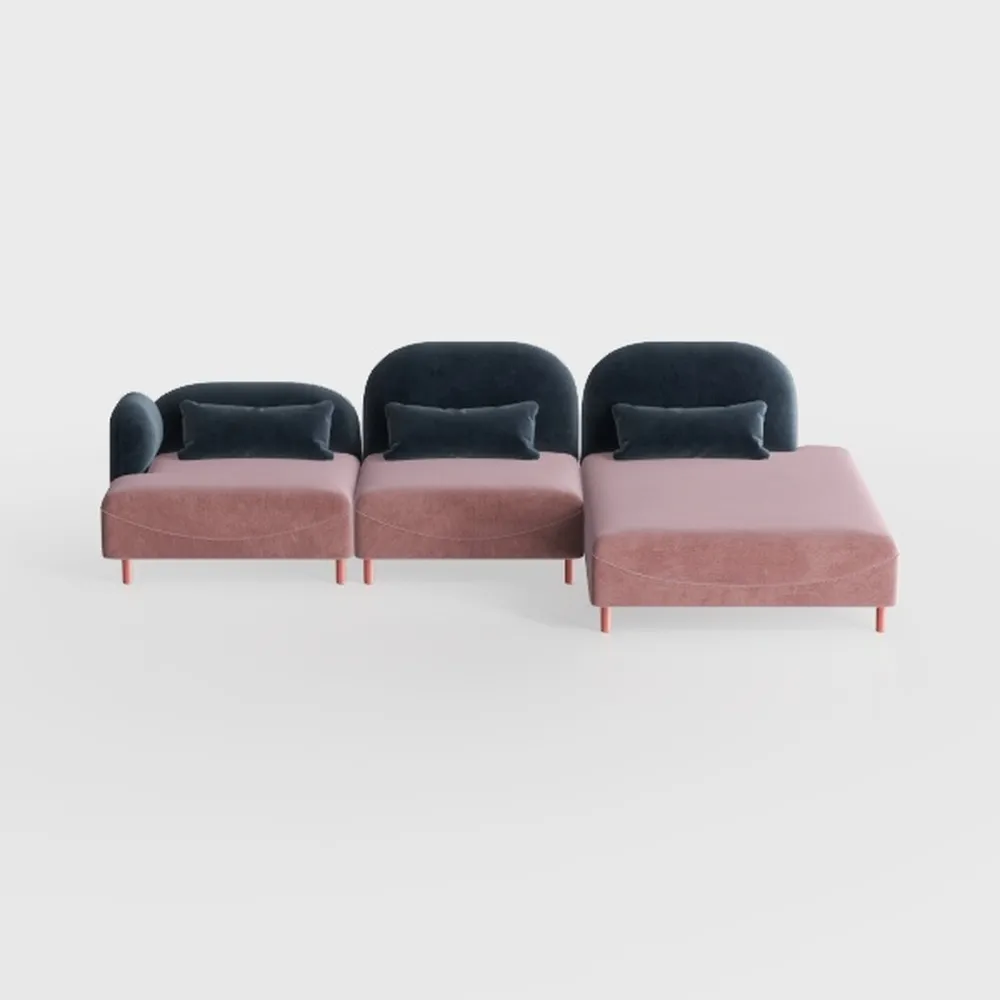 BAXMUY 94.4” Oversized Cloud Couch, Pink Chenille 