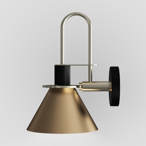 Antique Brass Wall Sconce, HWH Gooseneck Barn