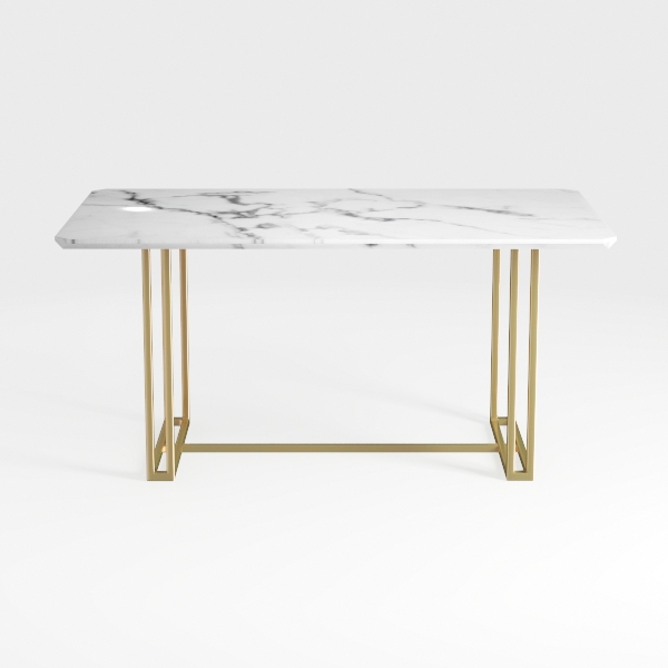 FurnitureR Computer Desk with Metal Frame 47.2 inc