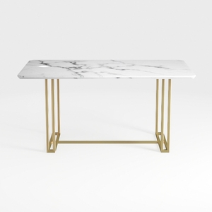 FurnitureR Computer Desk with Metal Frame 47.2 inc