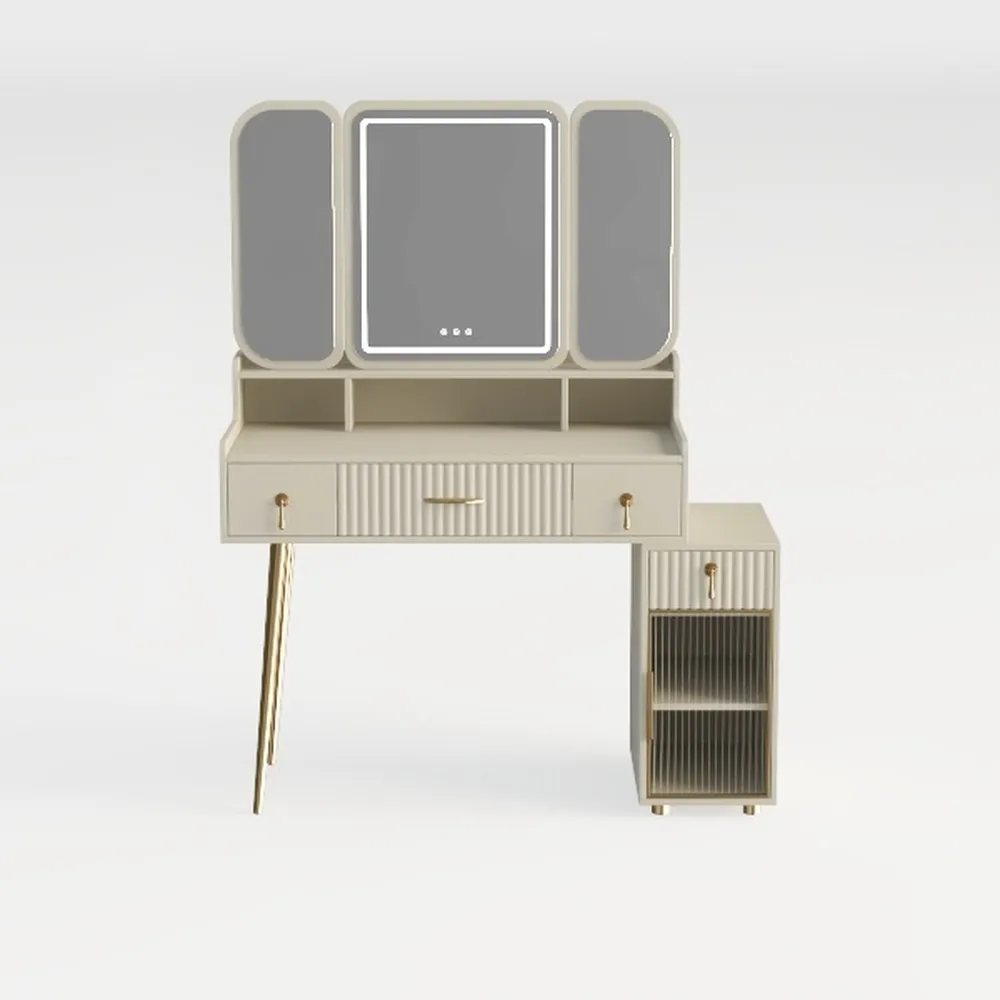 Ellie 1-Piece 47 in. Rectangular White Wood Makeup