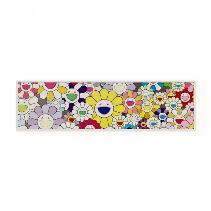 KZKU Floral Canvas Wall Art Orange and White