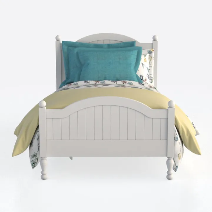 Westwood Design Olivia Twin Bed,Brushed White Plat
