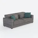 Oversized Double Chaise Lounge Sectional Sofa Right 45 Degree View