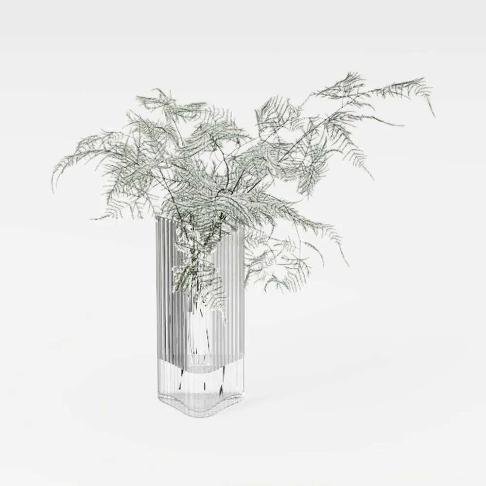 1pc 25cm Vase Glacier Vase Glass Transparent Flower Arrangement Flower Living Room Dining appearance Table Decoration Bottle