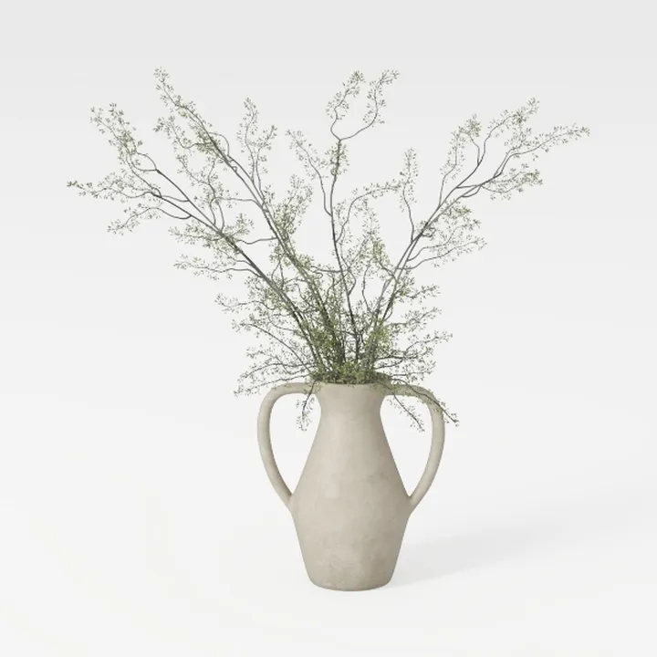 Mitt&Ditt Ceramic Flower Vase, 5.3 inch Off-White