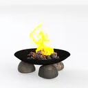Bonfires-Autumn Fire Pit Left 45 Degree View