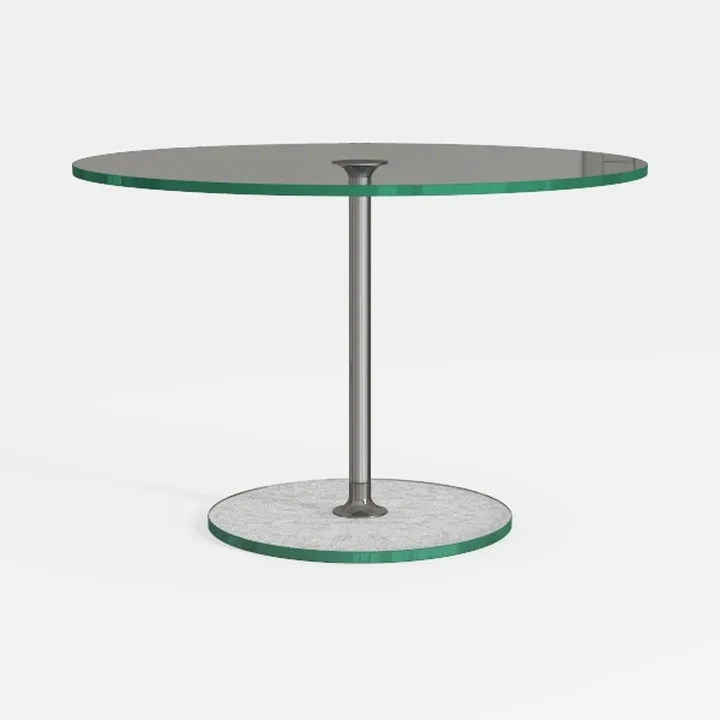 TeoKJ 2 Tier Green Side Table, Folding Round Metal