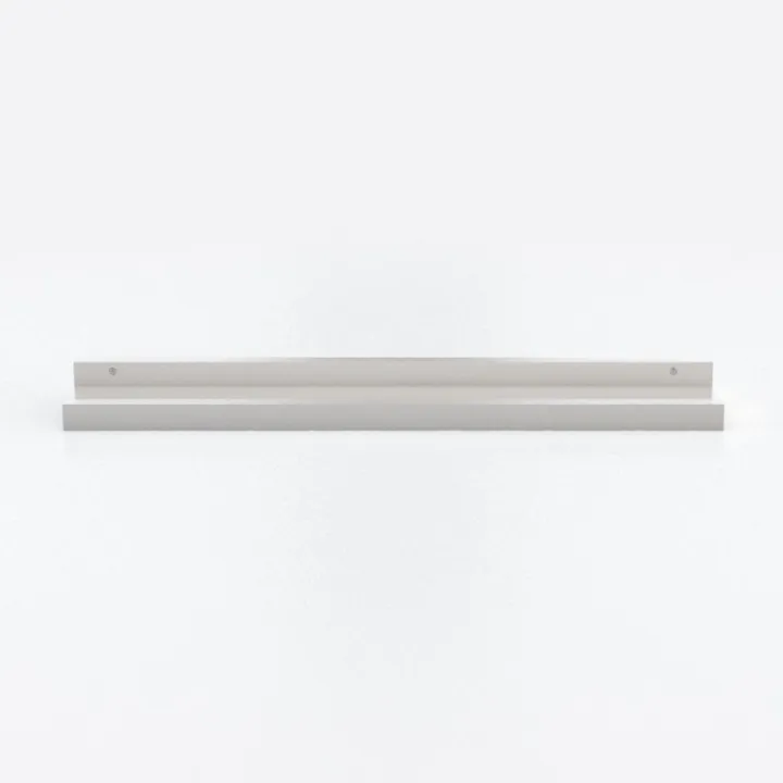 Minimalist White Solid Wood Floating Wall Shelf 3D Model