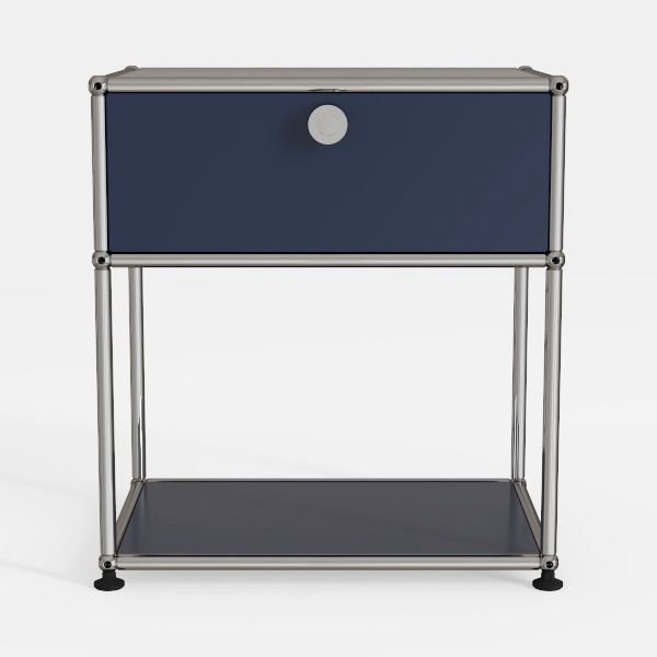 Metal Sidetable with Flap Door, 27.5&quot; Height