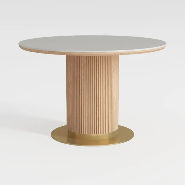 Tribesigns 47" Round Dining Table for 4, Farmhouse