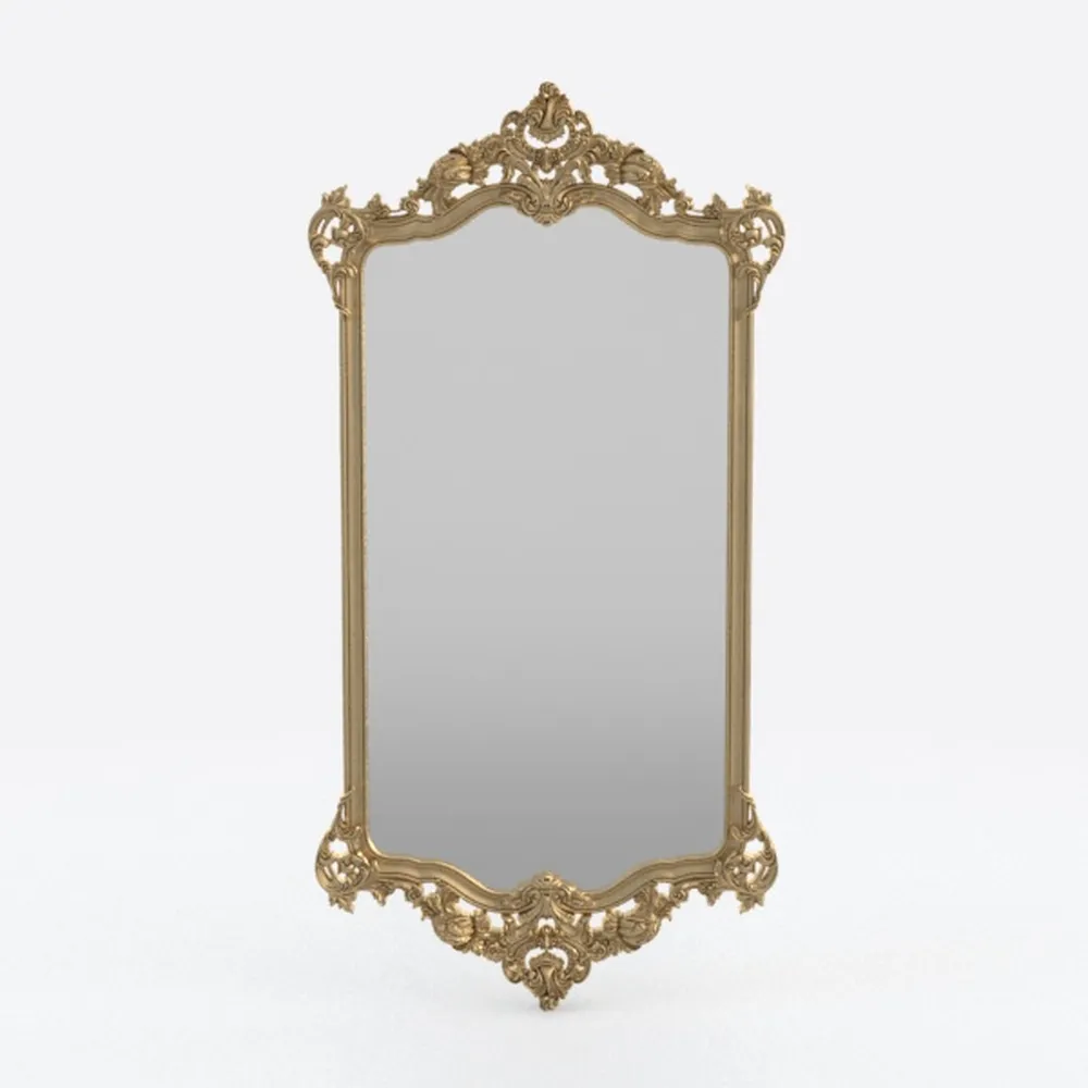 Decorative Tray golden Mirror Vintage European Storage Oval Wedding Dessert Jewelry Display Plate Table Decor