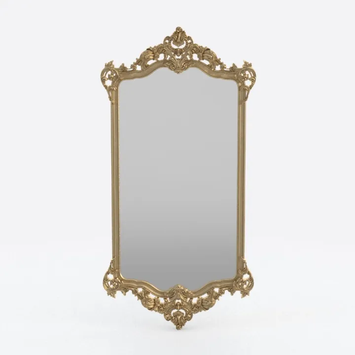 Decorative Tray golden Mirror Vintage European Storage Oval Wedding Dessert Jewelry Display Plate Table Decor