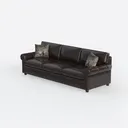 Zanna Sofas, Dark Brown Left 45 Degree View