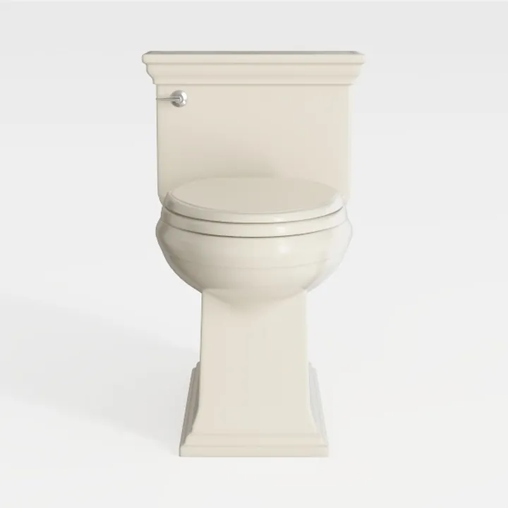 Classic Ceramic Two Piece Toilet 3D Model