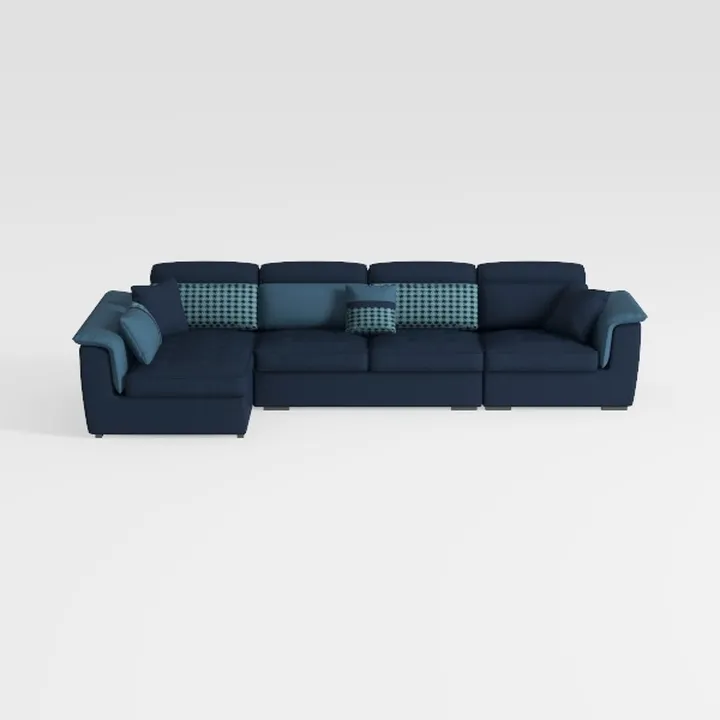 KIVENJAJA 103” Corduroy Boneless Couch, L-Shaped 