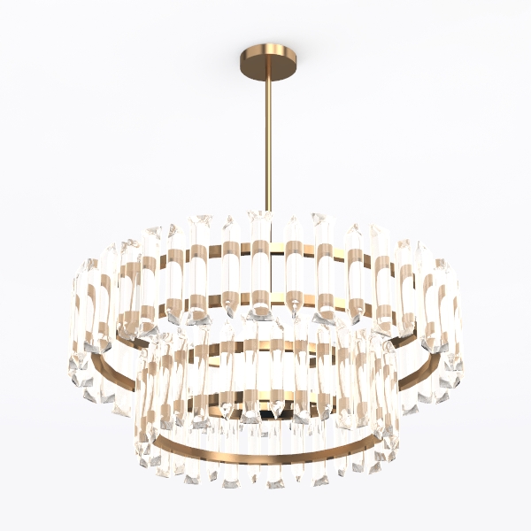 Museo 28 Light Chandelier Satin Brass