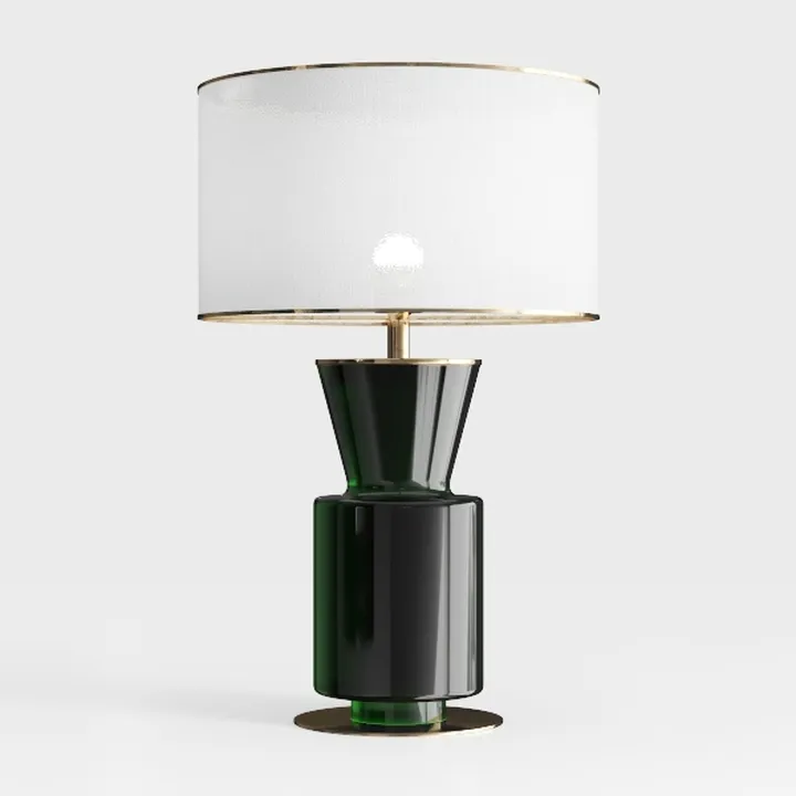 ALAZA Table Lamp for Bedroom Nightstand Red Black