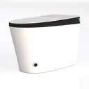 Minimalist White Smart Toilet Bathroom Fixture 3D Model Left 45 Degree View