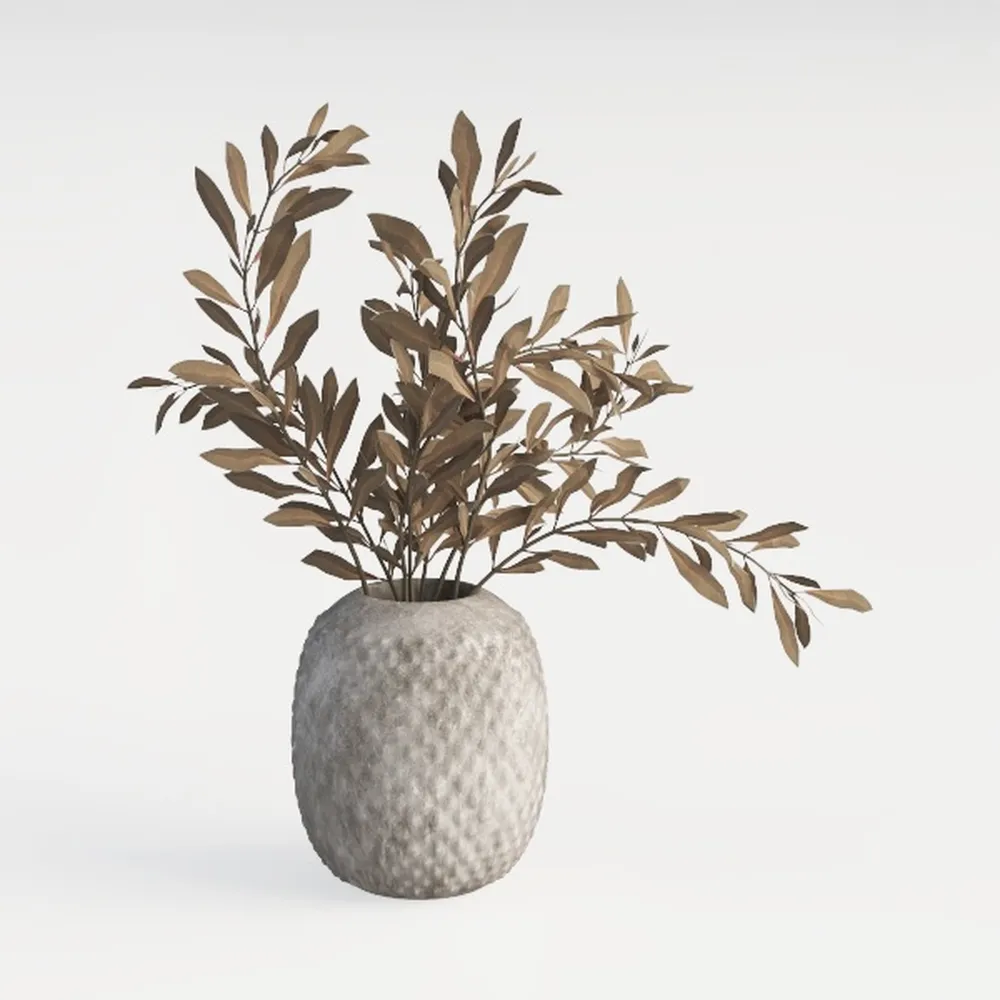 Ceramic Rustic Vase, 9.6 Inch Terracotta Rustic