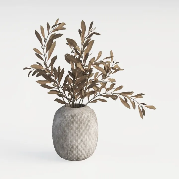 Ceramic Rustic Vase, 9.6 Inch Terracotta Rustic