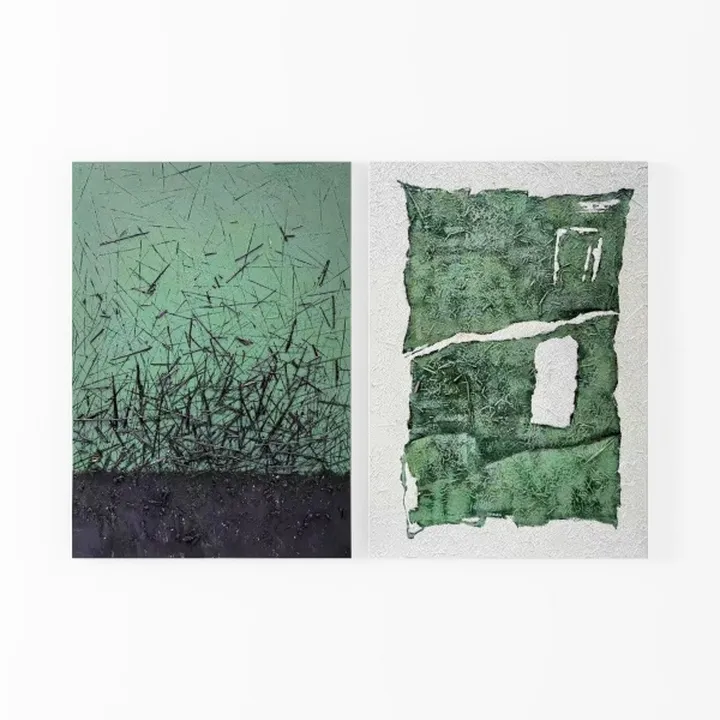 Minimalist Abstract Textured Wall Art Set 3D Model