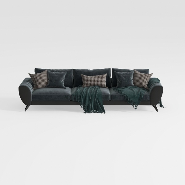 108.3&quot; Sectional Foam Couch,L Shape Sofa with Chai