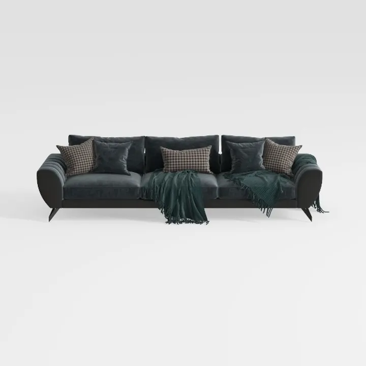 108.3" Sectional Foam Couch,L Shape Sofa with Chai