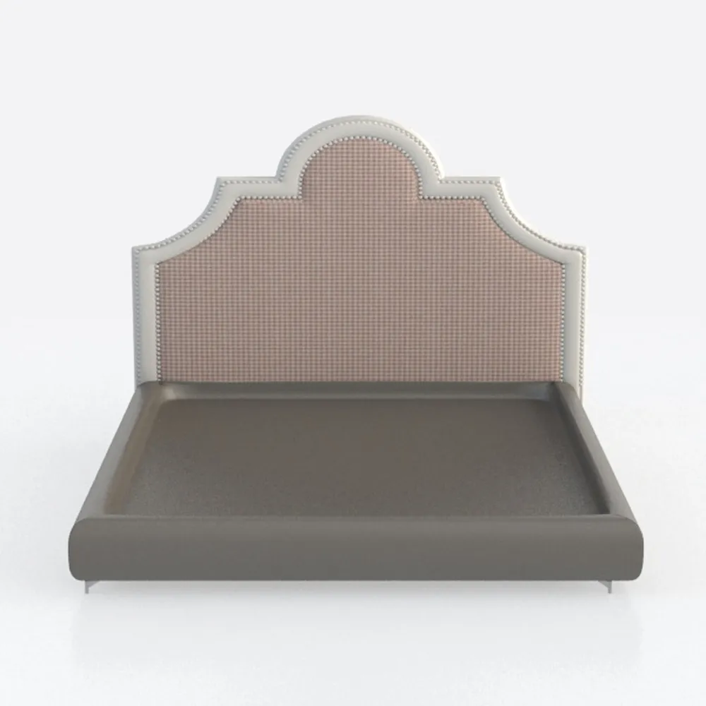 Benjara Willa Queen Size Bed, LED Lights, Velvet U