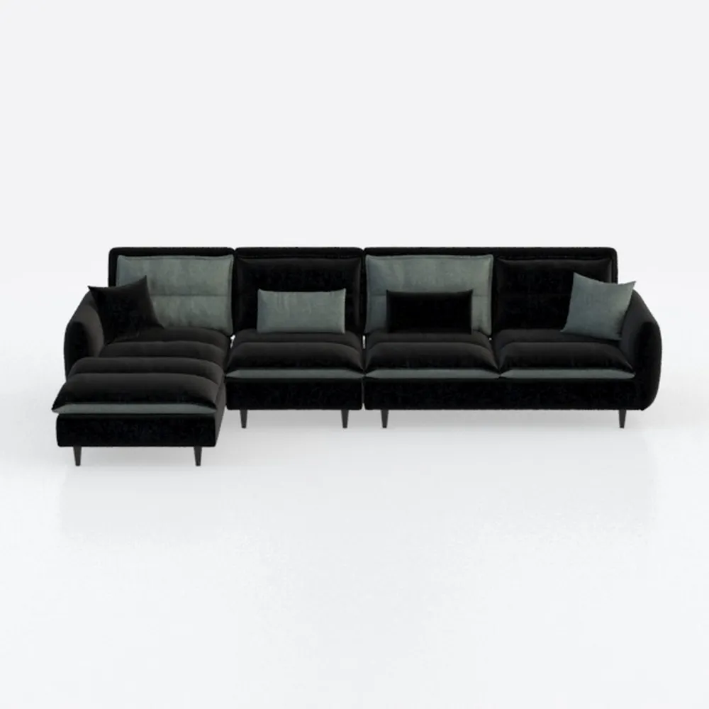 142 * 82" Fully Compressed Modular Sectional Sofa,