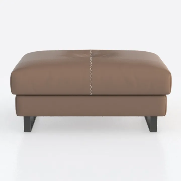 Brown, Black and Ivory Foam Rectangle Accent Ottom